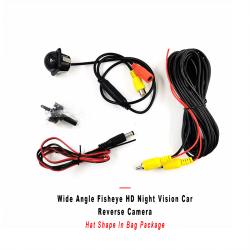 Wide Angle Fisheye HD Night Vision Car Reverse Camera Hat Shape In Bag Package