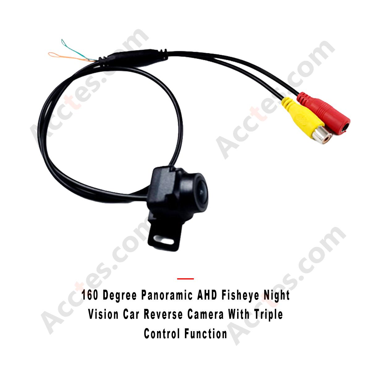 160 Degree Panoramic AHD Fisheye Night Vision Car Reverse Camera With Triple Control Function