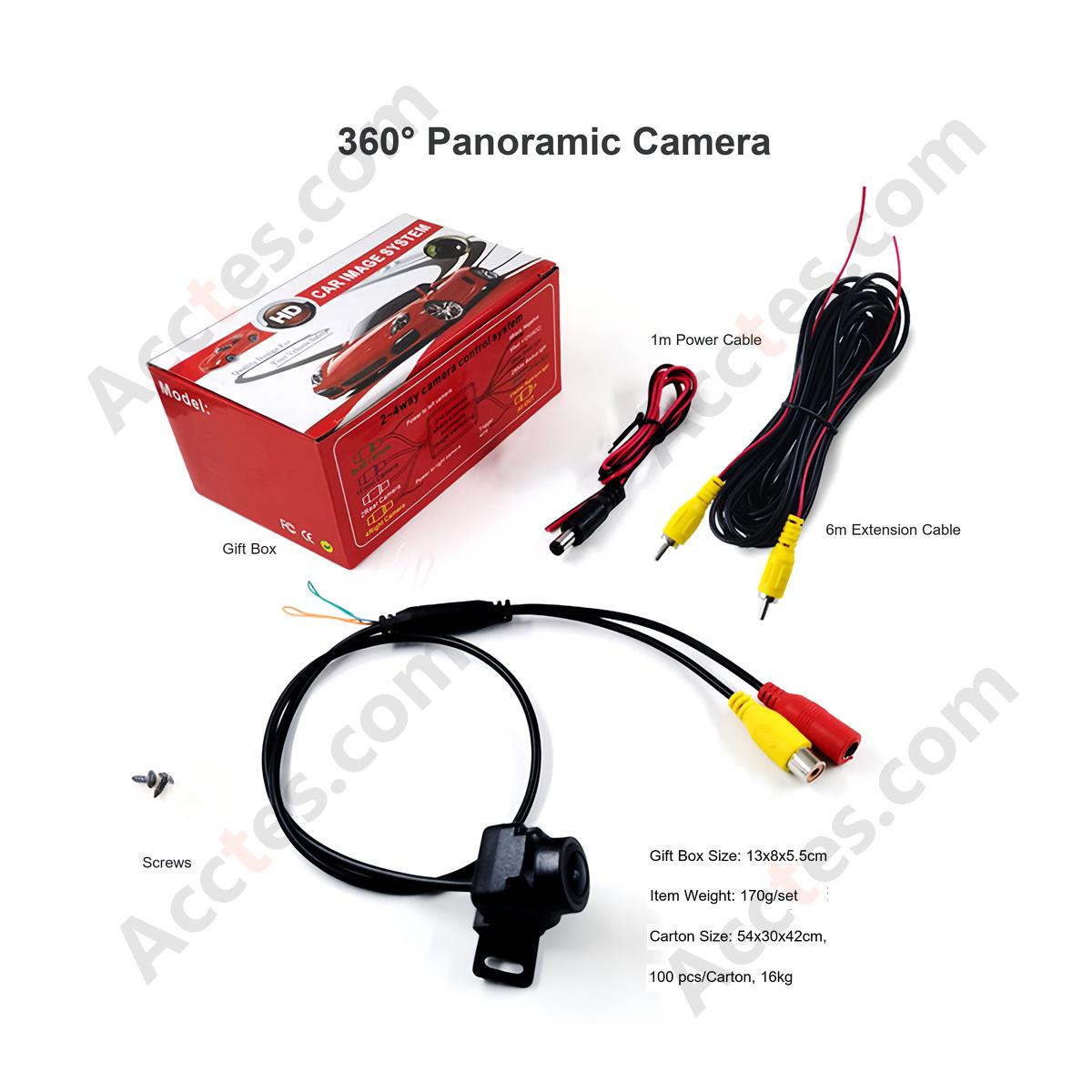 160 Degree Panoramic AHD Fisheye Night Vision Car Reverse Camera With Triple Control Function