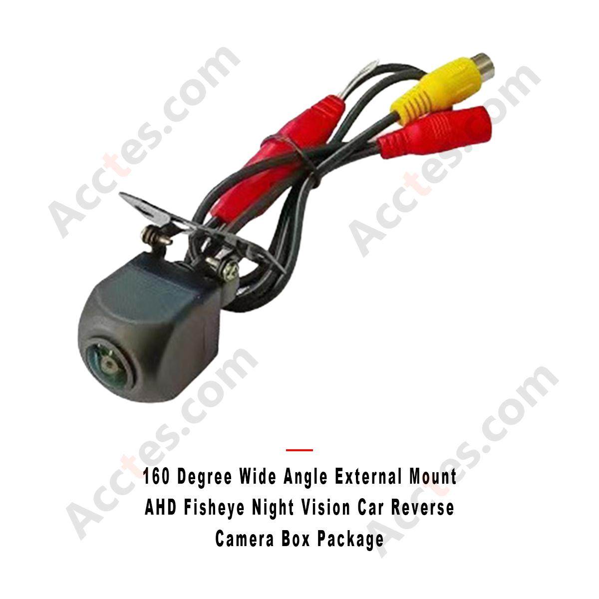 160 Degree Wide Angle External Mount AHD Fisheye Night Vision Car Reverse Camera Box Package