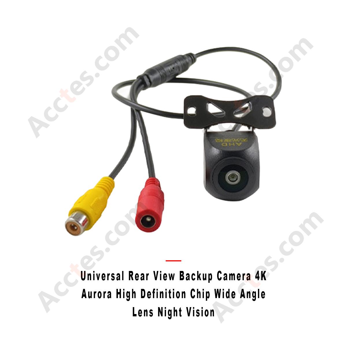 Universal Rear View Backup Camera 4K Aurora High Definition Chip Wide Angle Lens Night Vision
