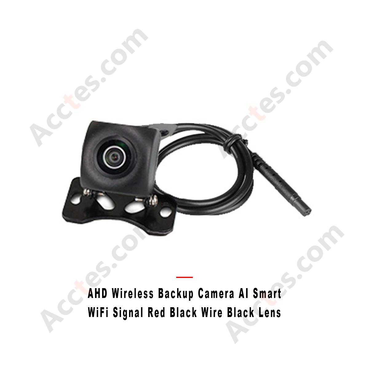 AHD Wireless Backup Camera AI Smart WiFi Signal Red Black Wire Black Lens