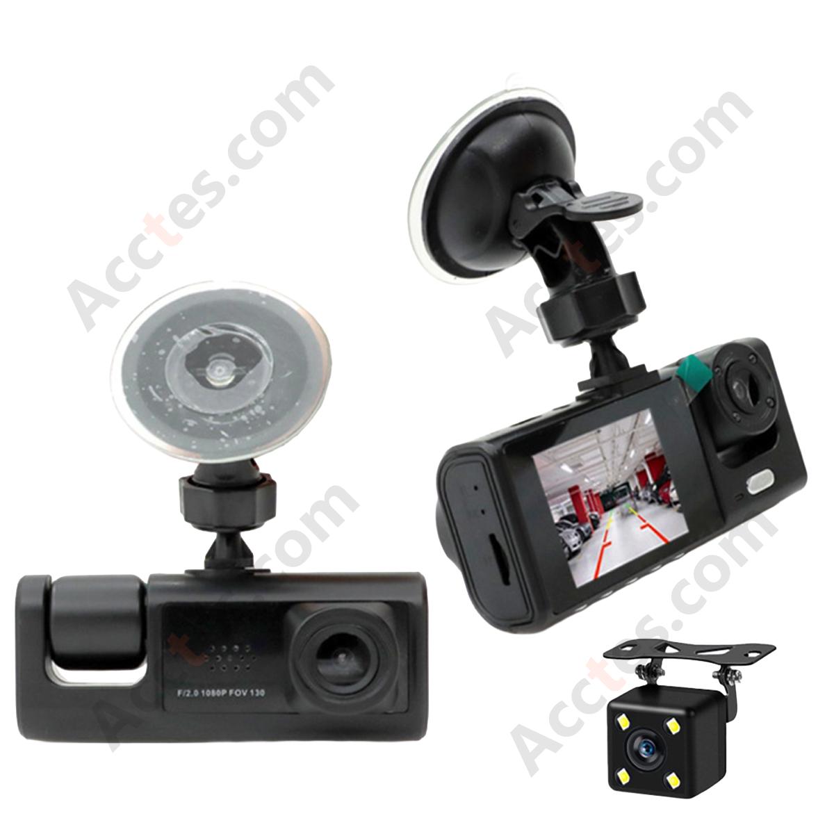 3 Channel Dash Cam 1080P Front Interior Rear Triple Lens with WiFi No Card Included