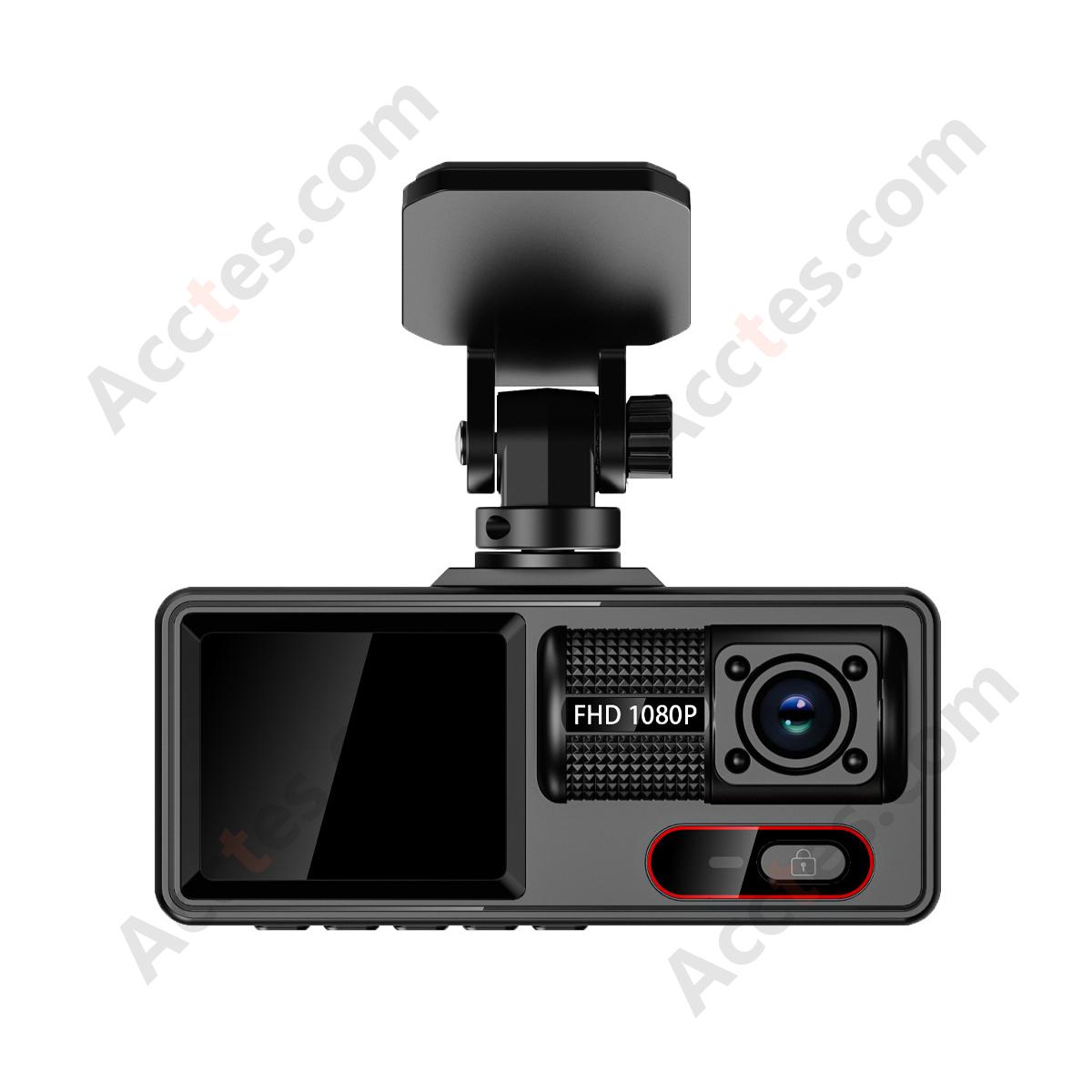 3 Channel Dash Cam 1080P Front 480P Middle 480P Rear with External Rear Camera