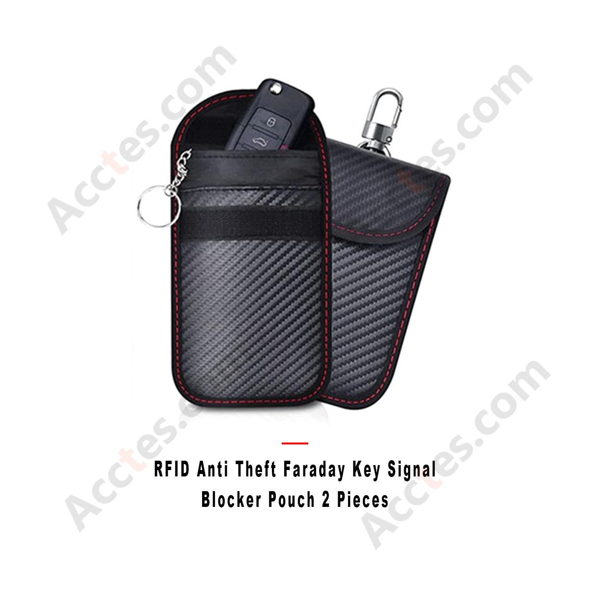 RFID Anti Theft Faraday Key Signal Blocker Pouch 2 Pieces