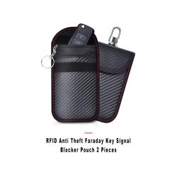 RFID Anti Theft Faraday Key Signal Blocker Pouch 2 Pieces
