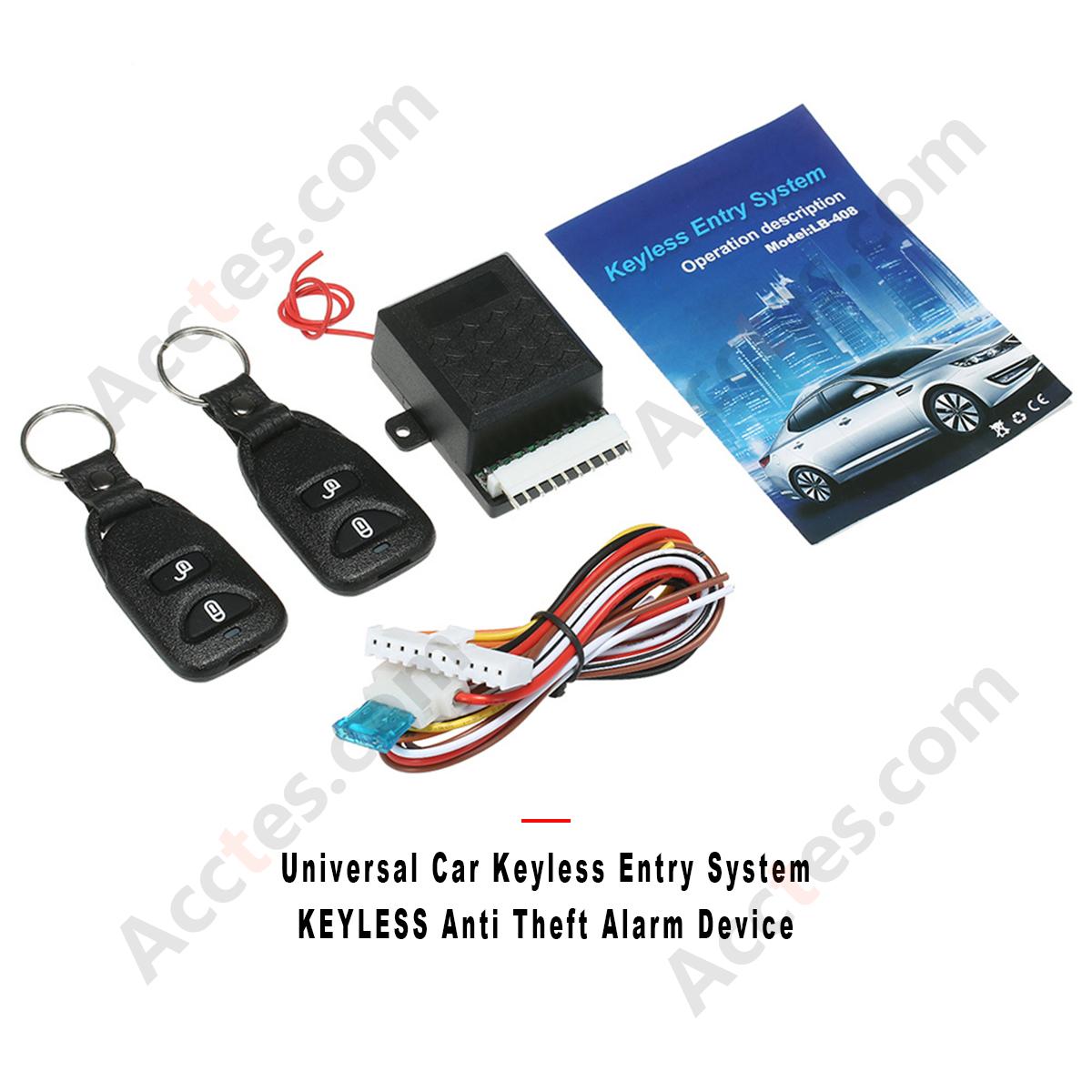 Universal Car Keyless Entry System KEYLESS Anti Theft Alarm Device
