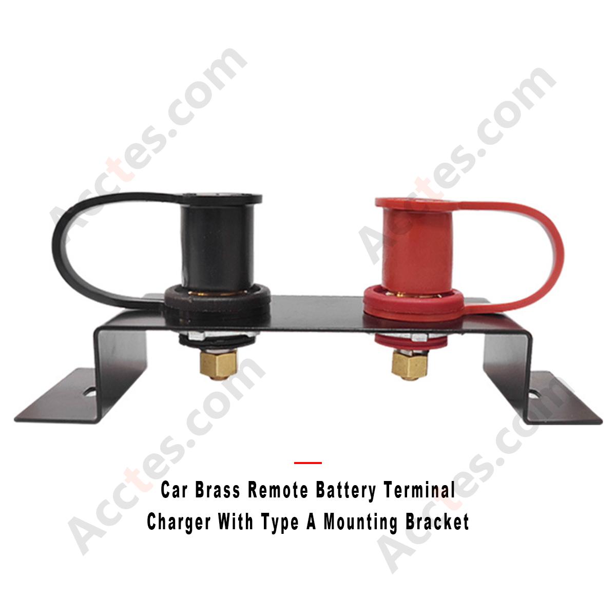 Car Brass Remote Battery Terminal Charger With Type A Mounting Bracket