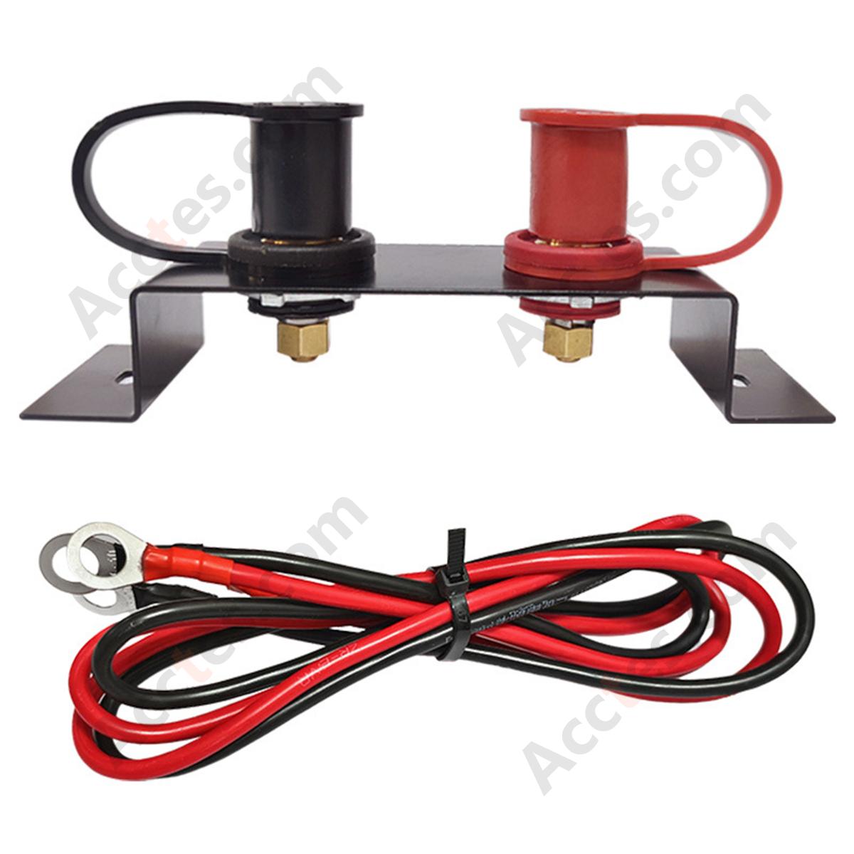 Car Brass Battery Terminal Charger Type A Bracket With 6AWG 1.2m Cable